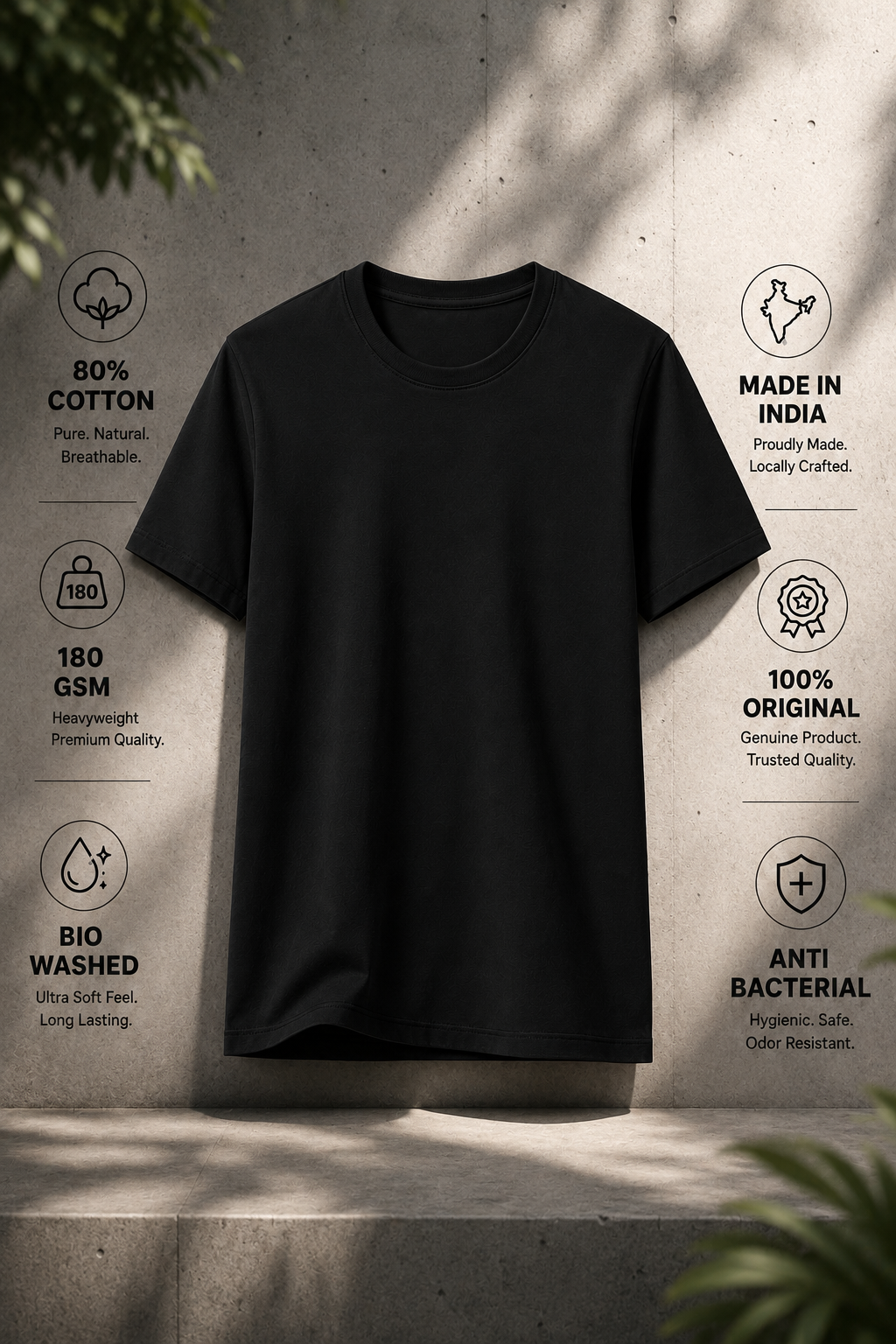 Black Regular Fit T-Shirt