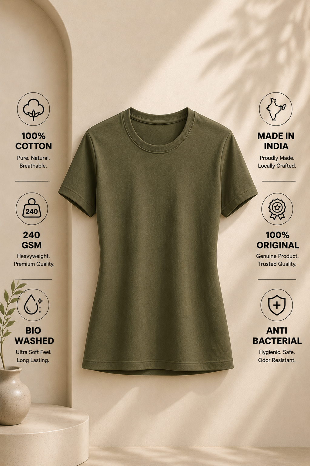 Premium Olive T-Shirt - Women