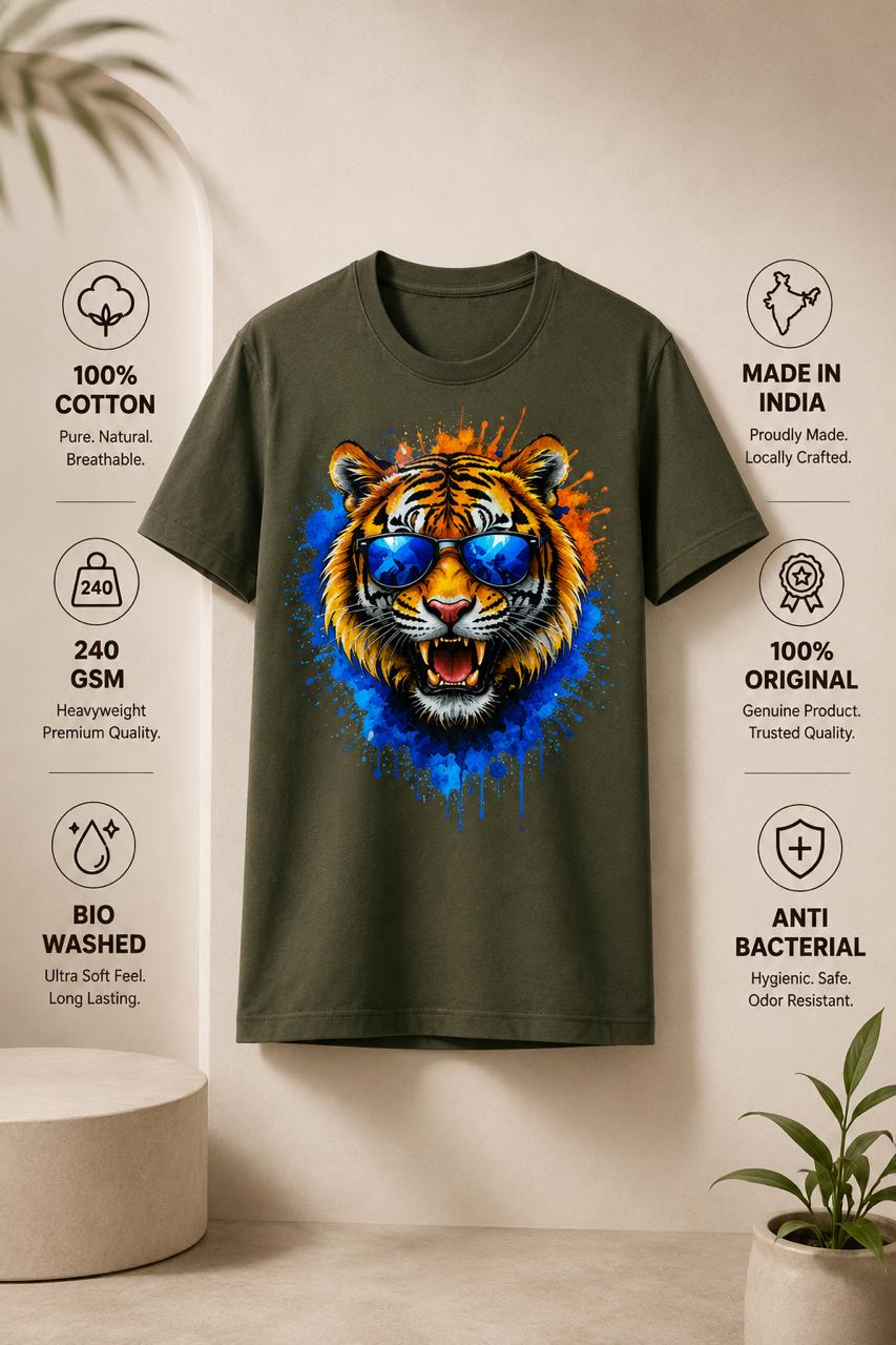 Cool Lion Printed Regular Fit T-Shirt