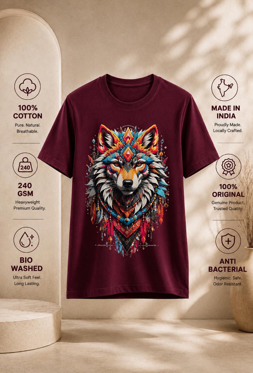 Fox Printed Regular Fit T-Shirt